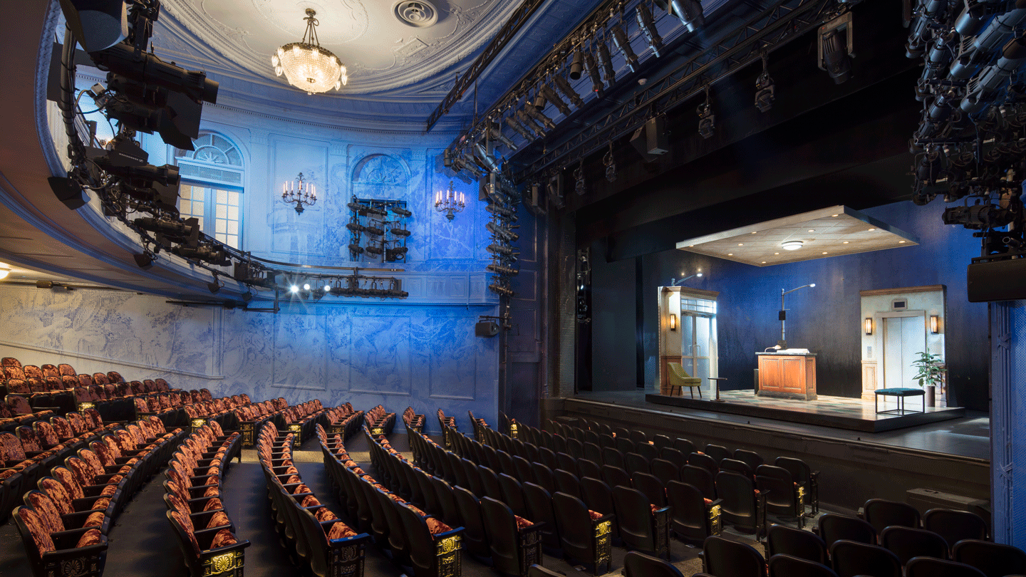 blue stage auditrium